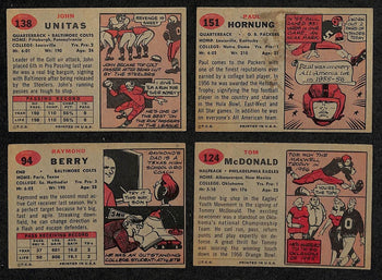 1957 Topps Football Card Complete Set (1-154)