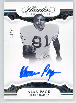 Alan Page 2019 Panini Flawless Autographed #1