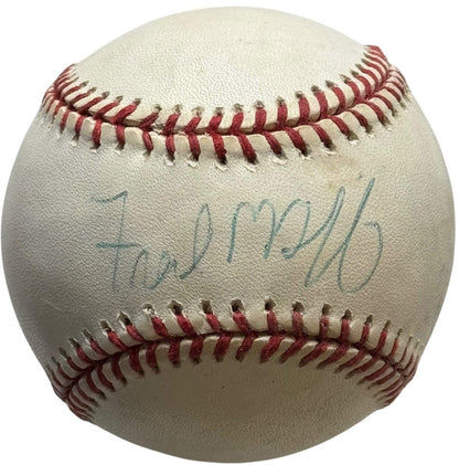 Fred Mcgriff Autographed Game Used Official Major League Baseball (Jsa)