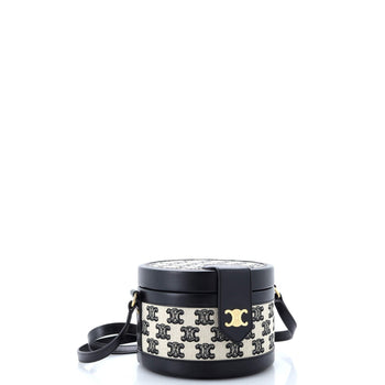 Celine Tambour Bag Triomphe Canvas Medium