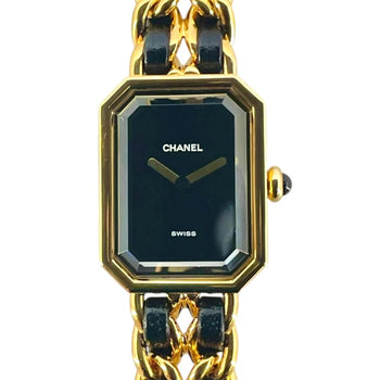 Chanel Premire S H0001 Black Gp Quartz