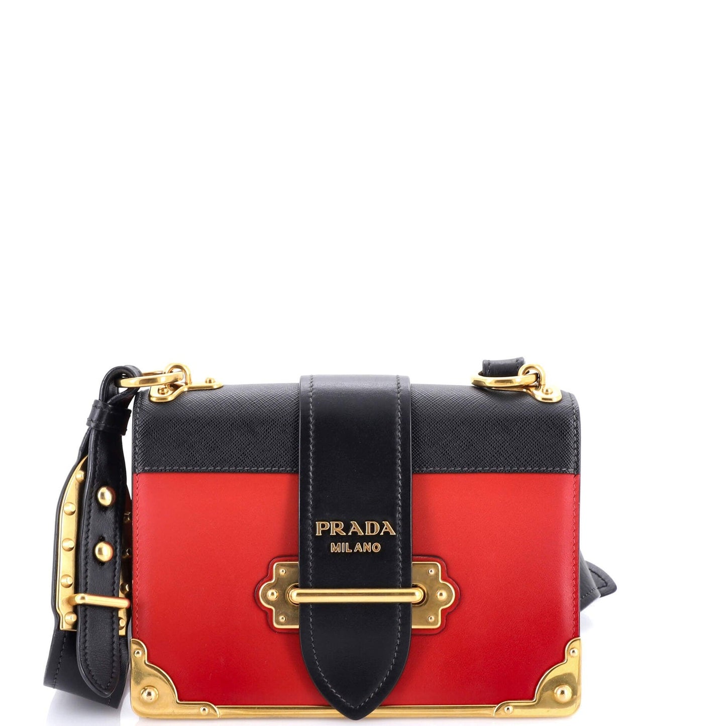 Prada Cahier Crossbody Bag Crystal Embellished Leather Small
