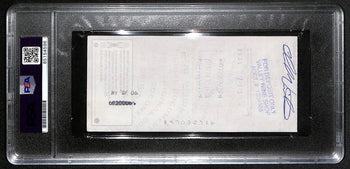Johnny Unitas Signed 5/2/02 Check Psa/Dna Mint 9
