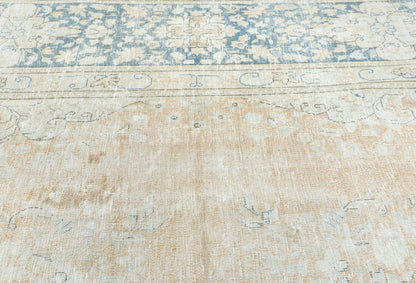 Semi-Antique Floral Distressed Oriental Rug 9X13