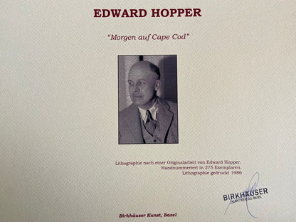 Edward Hopper Lithograph 'Tomorrow At Cape Cod'