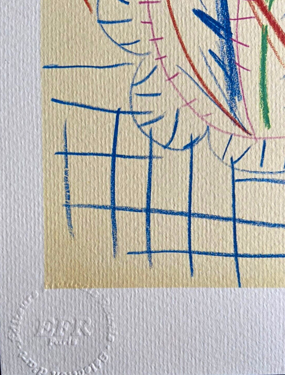 Pablo Picasso Lithograph Coa Hand Signed Pen Numbered Pencil Crayon