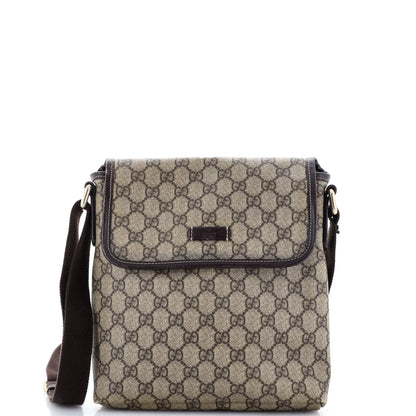 Gucci Flap Messenger Gg Coated Canvas Small