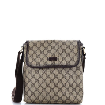 Gucci Flap Messenger Gg Coated Canvas Small