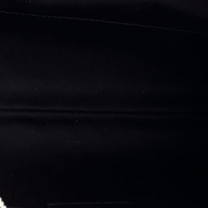 Saint Laurent Classic Monogram Wristlet Pouch Matelasse Chevron Leather Large