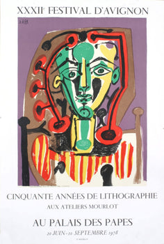 Pablo Picasso Palais Des Papes, Tete De Femme 