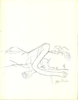 Ben Shahn Of Light, White Sleeping Women In Childbed From The Rike Portfolio 22