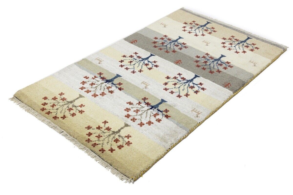 Multicolored Pictorial Tribal Rug Indo-Gabbeh