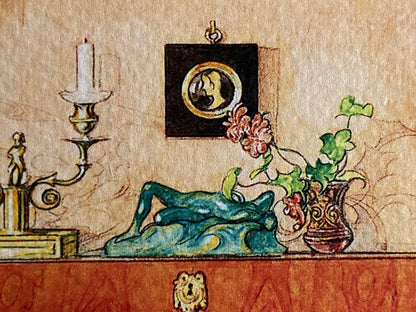 Carl Larsson Lithograph Coa Numbered A Hand