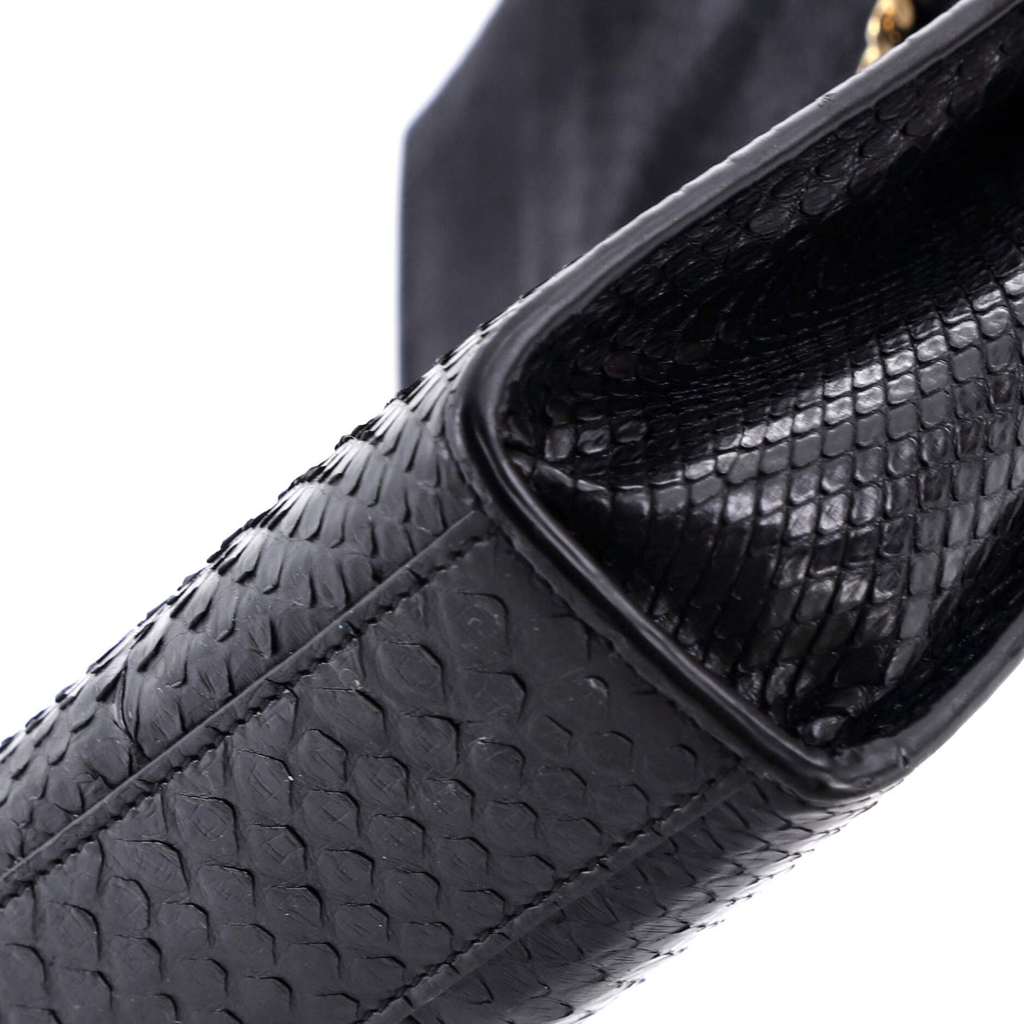 Saint Laurent Classic Monogram Tassel Crossbody Bag Python Medium