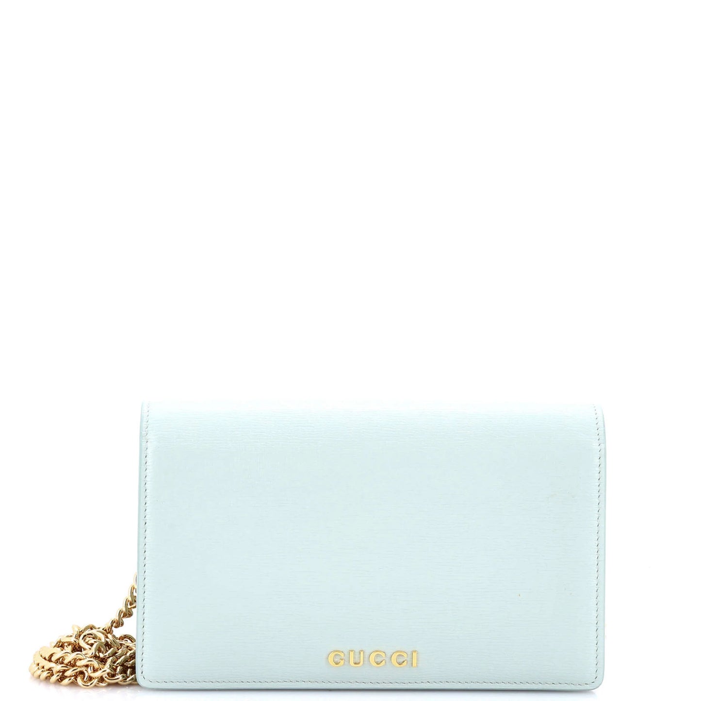 Gucci Script Logo Chain Wallet Leather Small