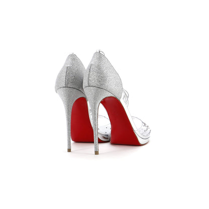 Christian Louboutin Women'S Degratina Frou Heeled Sandals Glitter Leather