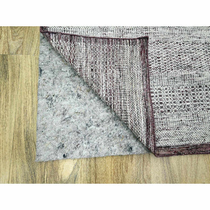 8'X10' Red & White Oxidized Grass Design Wool Hand Knotted Oriental Rug