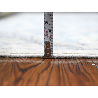 5'10"X11'10" Broken White Afghan Angora Oushak Wide Runner Oriental Rug