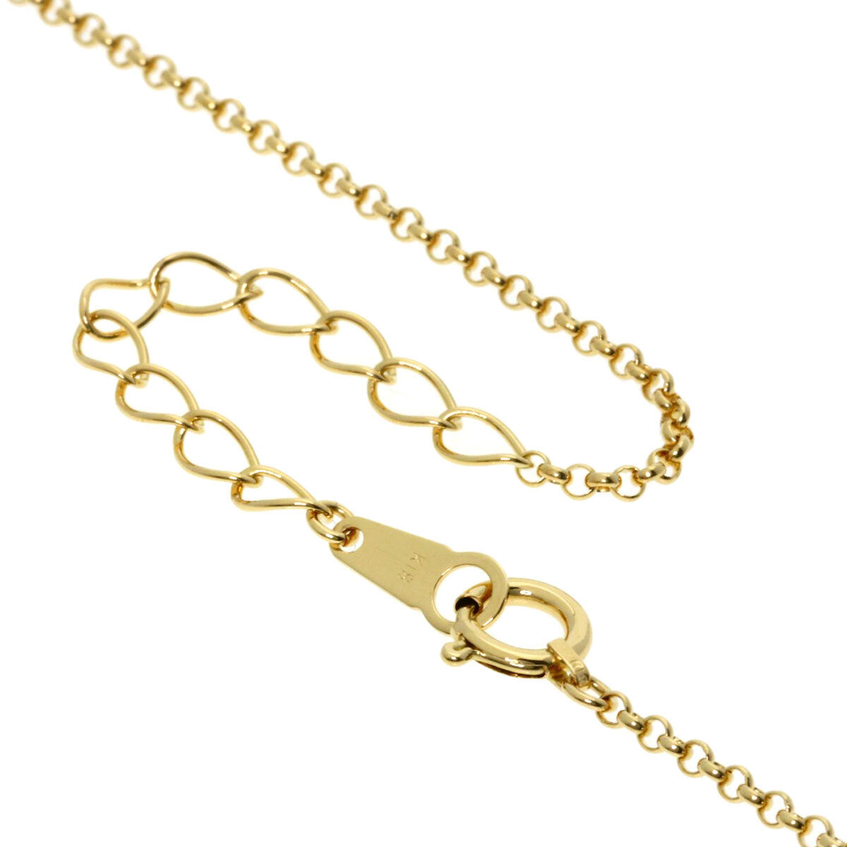 Tasaki   Necklace Flower Motif Diamond K18 Yellow