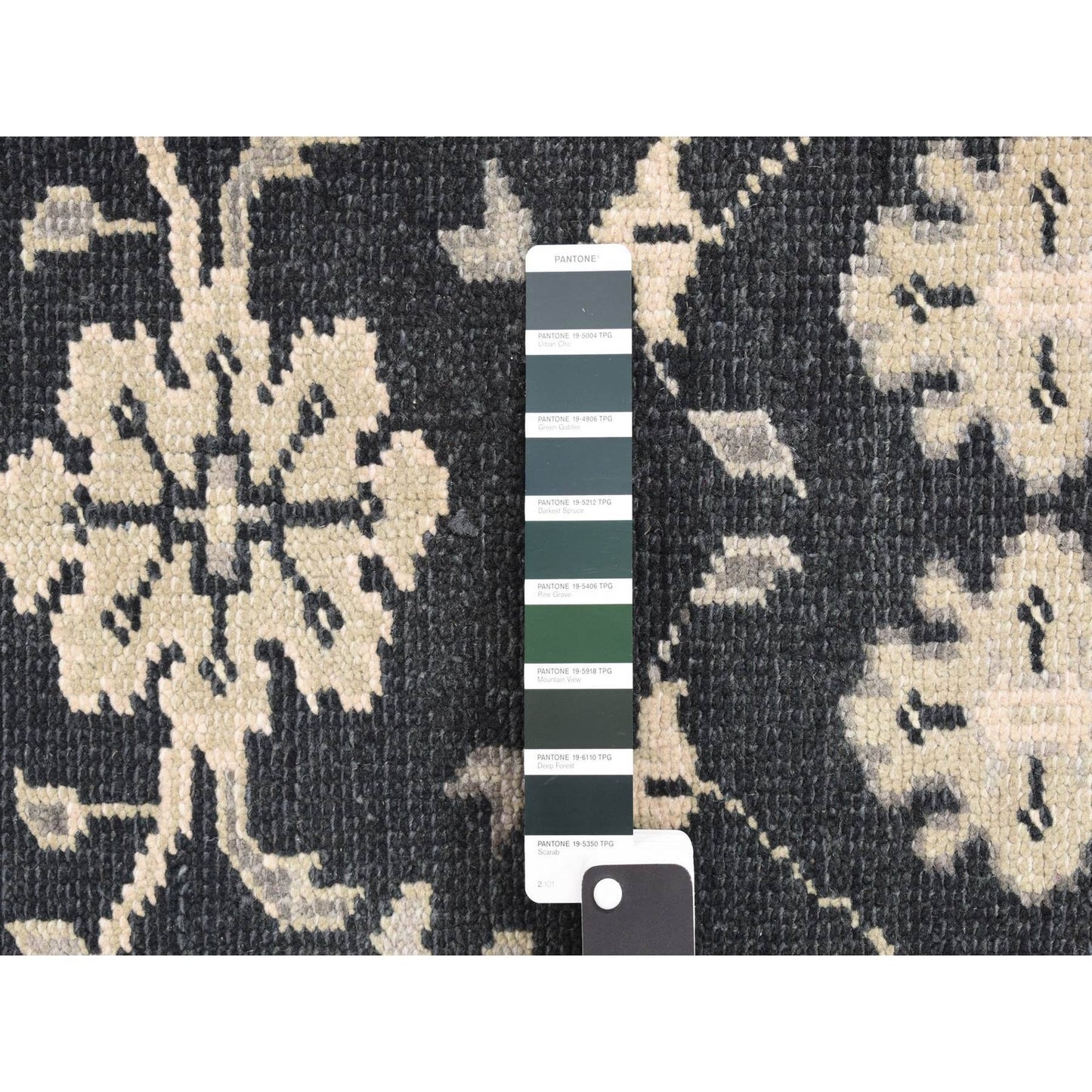 6'1"X9' Kombu Green Oushak Turkish Knot Hand Knotted Wool Rug