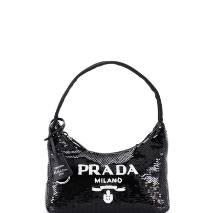 Mini Prada Re-Edition 2000 Hobo Sequins