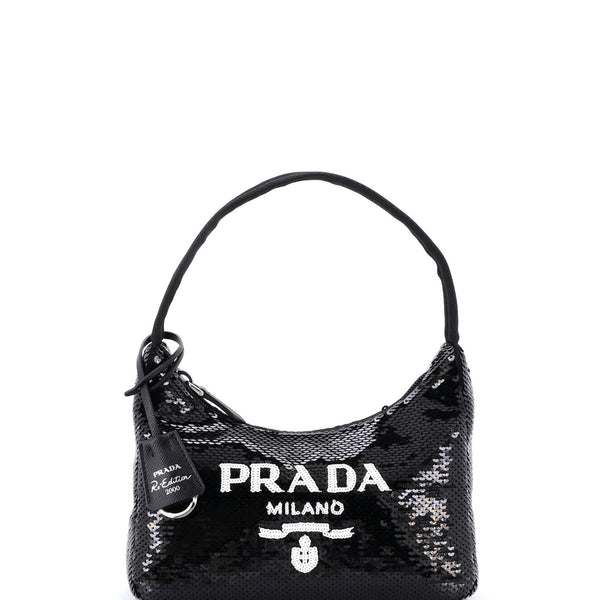 Mini Prada Re-Edition 2000 Hobo Sequins
