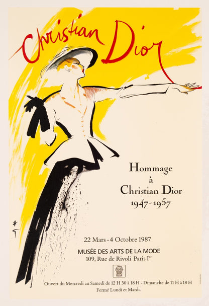 Original Poster Christian Dior Rene Gruau 1987