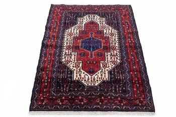 Handmade Vintage Oriental Area Rug Small Floral