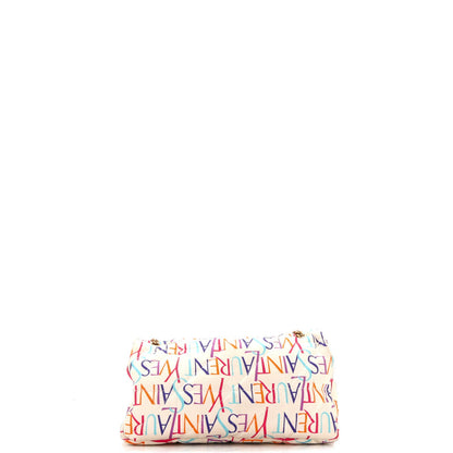 Saint Laurent Jamie Flap Bag Quilted Printed Silk Medium
