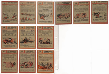 1962 Topps Football Vikings Complete Team Set