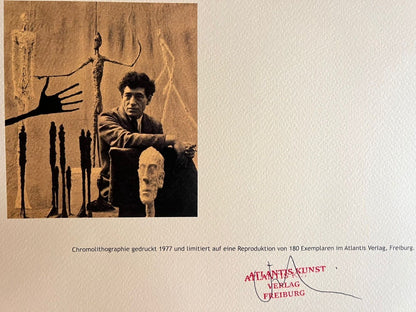 Alberto Giacometti Lithograph Coa Signed Hand Numbered In Pencil