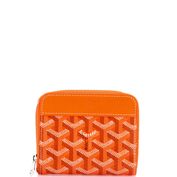 Goyard Matignon Zip Wallet Coated Canvas With Leather Pm