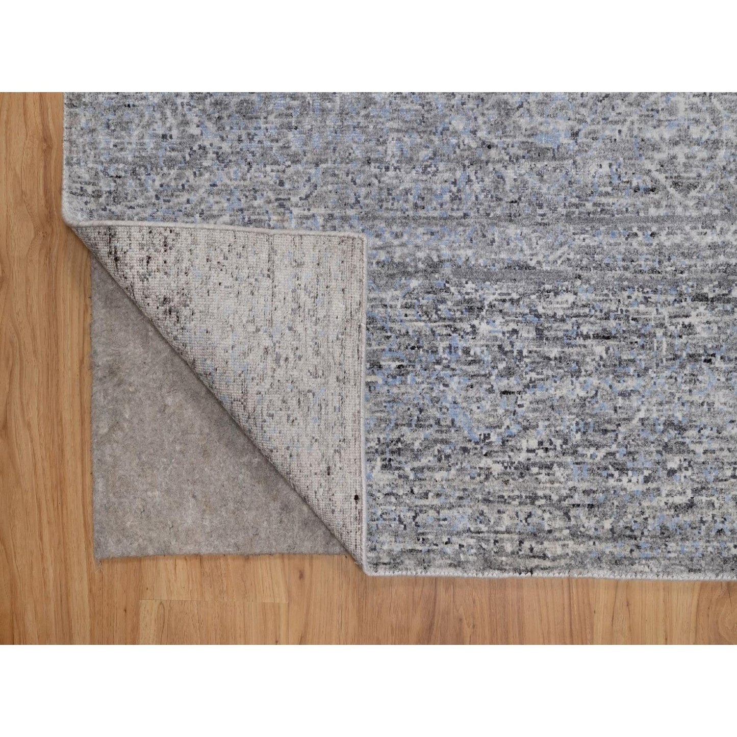 8'X10' Dove Gray Wool Rug Tone On Tone Design Modern Hand Knotted Oriental
