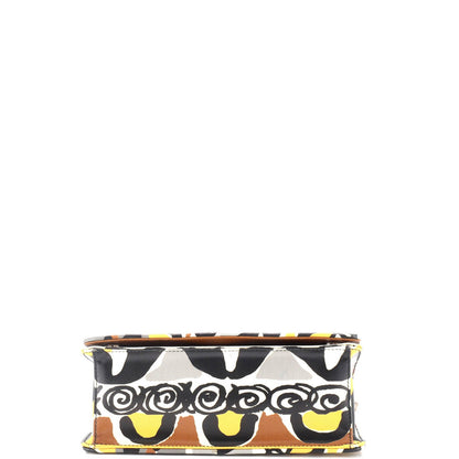 Prada Chain Flap Bag Printed Saffiano Leather Medium