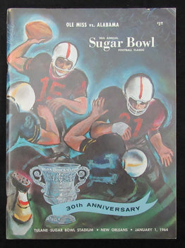 Jan. 1, 1964 Sugar Bowl Ole Miss Vs. Alabama Ncaa