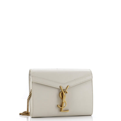 Saint Laurent Cassandra Chain Wallet Leather Mini
