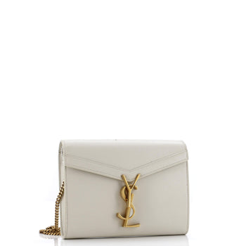 Saint Laurent Cassandra Chain Wallet Leather Mini