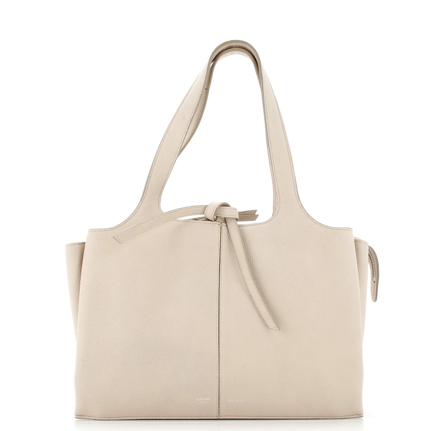 Celine Tri-Fold Shoulder Bag Grained Calfskin Small