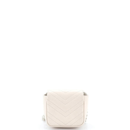 Gucci Gg Marmont Flap Belt Bag Matelasse Leather Mini