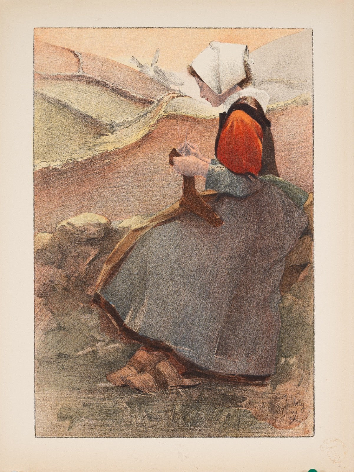 Jacques Wely Fleur De Lande 1897 Lestampe Moderne Lithograph