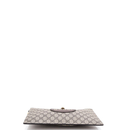 Gucci Neo Vintage Wristlet Pouch Gg Coated Canvas