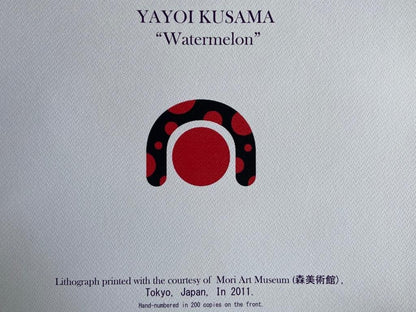 Yayoi Kusama Lithograph Mori Art Museum Coa Hand Numbered 200