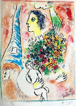 Marc Chagall Lithograph Coa Signed Op Numbered