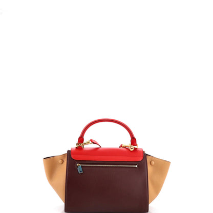 Celine Tricolor Trapeze Bag Leather Small