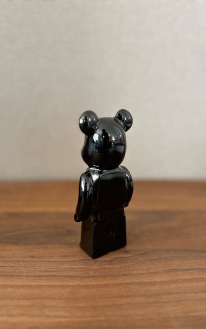 Baccarat Medicom Be@Rbrick Black Crystal Glass Figurine Bearbrick With Box