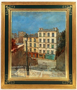 Jean Keime (French) - Montmartre Original Painting Oil On Canvas Signed Framed