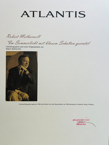Robert Motherwell Lithograph Coa Signed Numbered Pencil Limited Stock