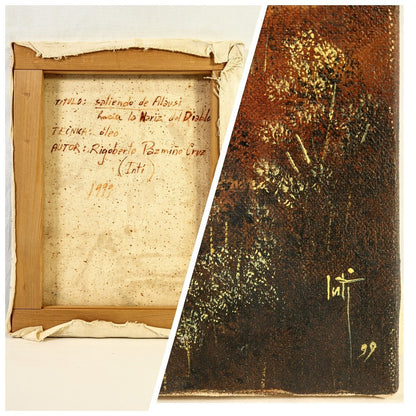 Rigoberto Pazmio Cruz (Inti) 1999 Original Oil Painting Saliendo De Alaus