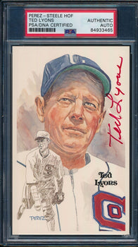 Ted Lyons Hof White Sox Signed/Auto 1980 Perez