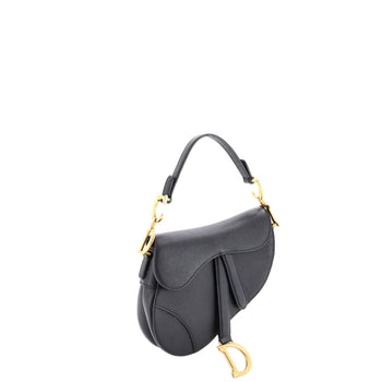 Christian Dior Saddle Handbag Leather Mini